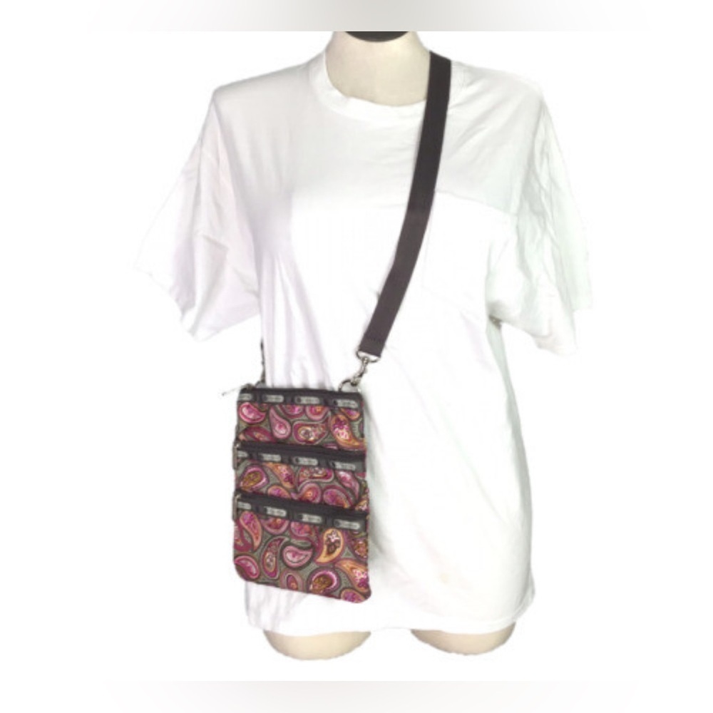 LeSportsac Stylish Paisley 3 Pocket Crossbody Bag